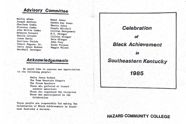 Celebration of Black Achievement in SEKY, 1985